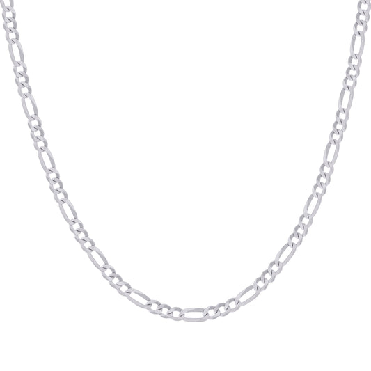925 Silver Super Flat Figaro Chain 4.9mm
