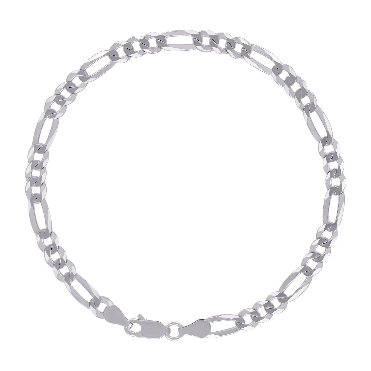 925 Silver Super Flat Figaro Chain 4.9mm