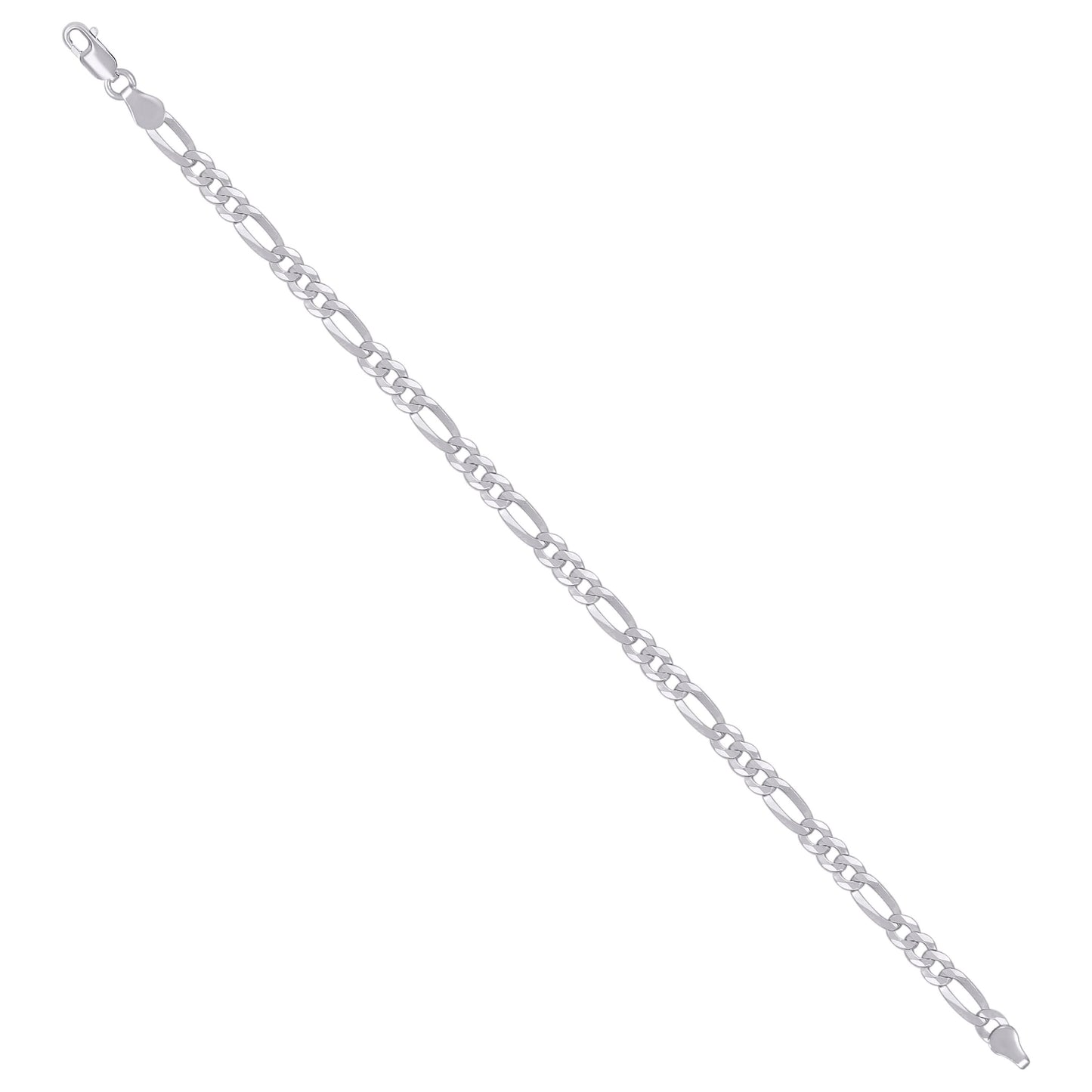 925 Silver Super Flat Figaro Chain 4.9mm