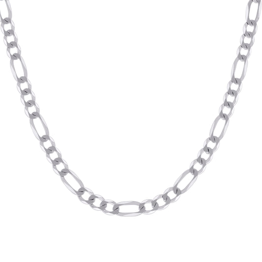 925 Silver Super Flat Figaro Chain 6.6mm