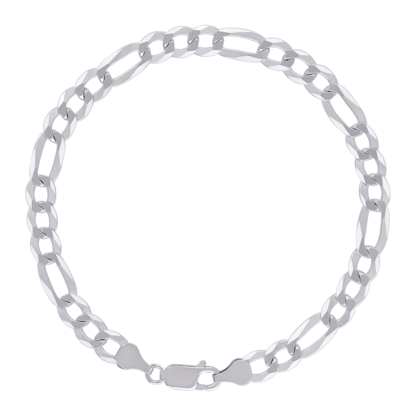925 Silver Super Flat Figaro Chain 6.6mm
