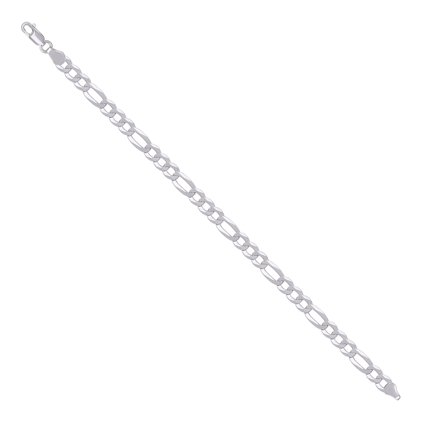 925 Silver Super Flat Figaro Chain 6.6mm