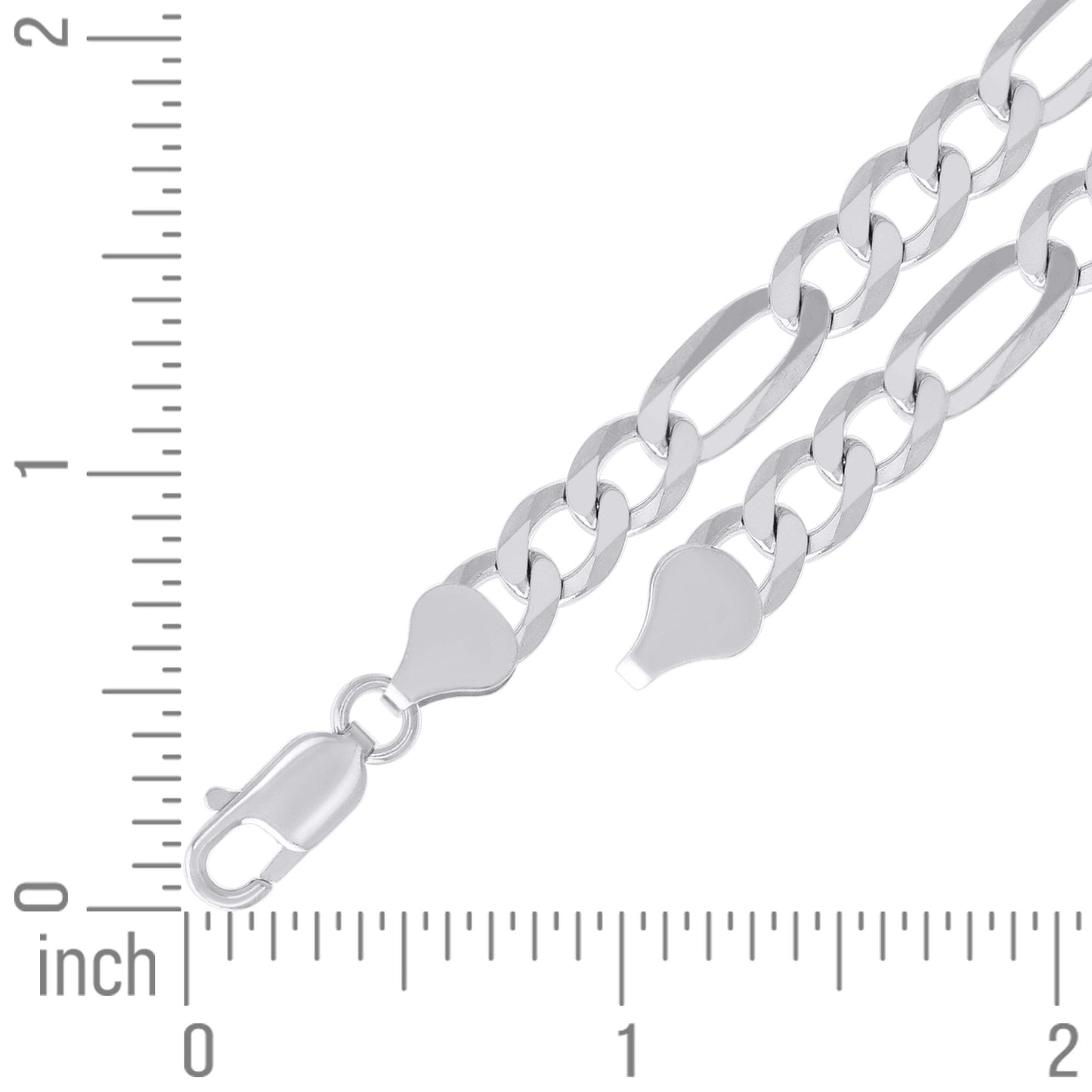 925 Silver Super Flat Figaro Chain 6.6mm