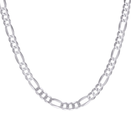 925 Silver Super Flat Figaro Chain 7.8mm