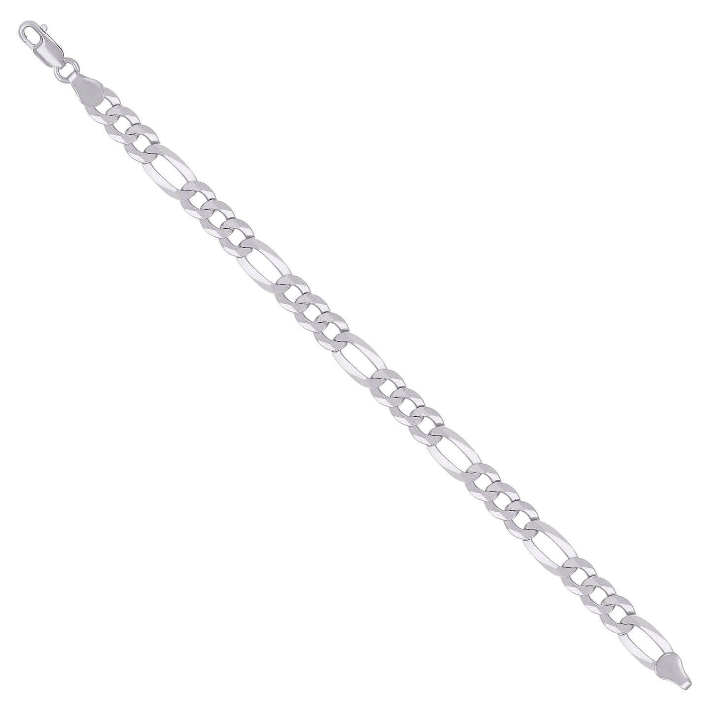 925 Silver Super Flat Figaro Chain 7.8mm