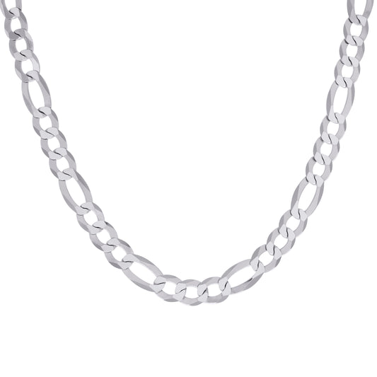 925 Silver Super Flat Figaro Chain 8.9mm