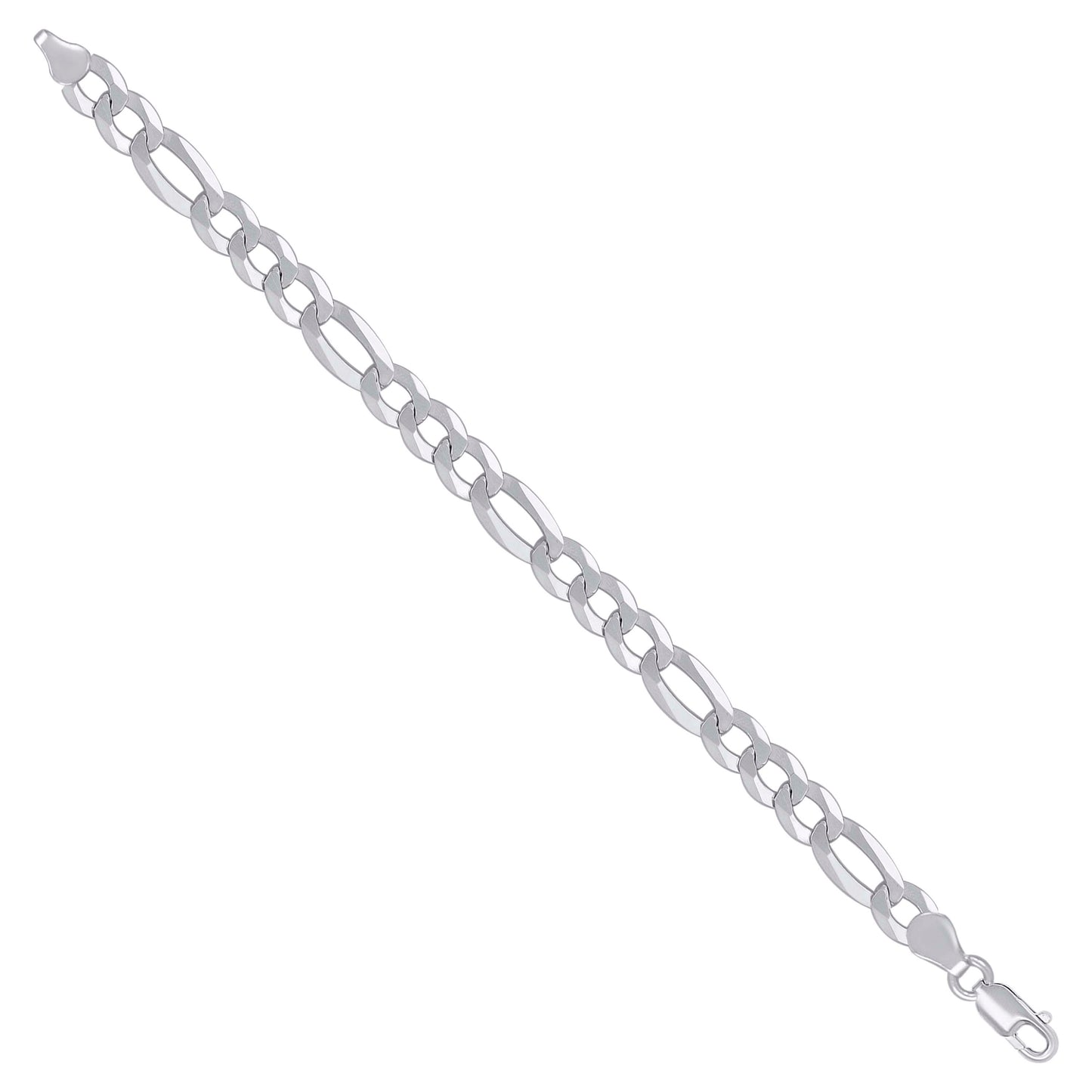 925 Silver Super Flat Figaro Chain 8.9mm