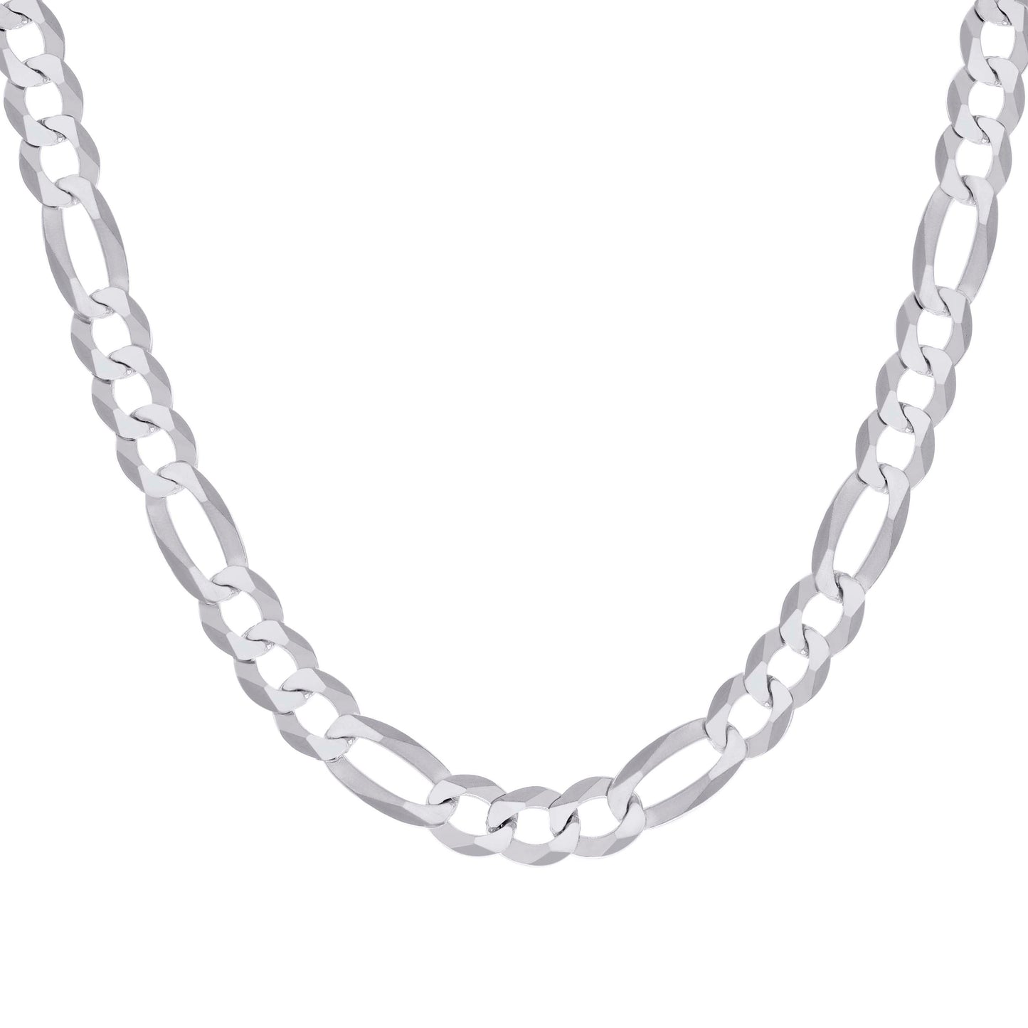 925 Silver Super Flat Figaro Chain 10mm