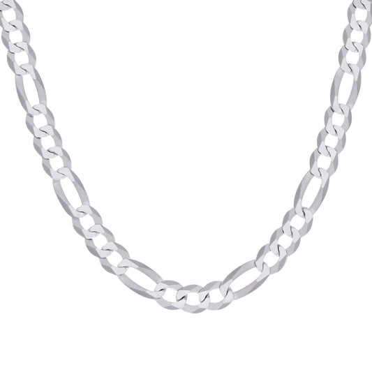 925 Silver Super Flat Figaro Chain 10mm