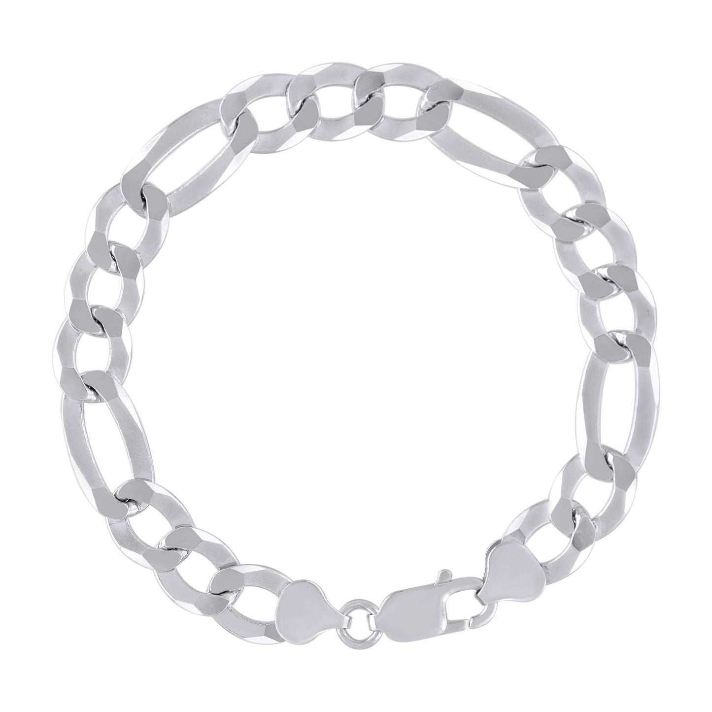 925 Silver Super Flat Figaro Chain 10mm