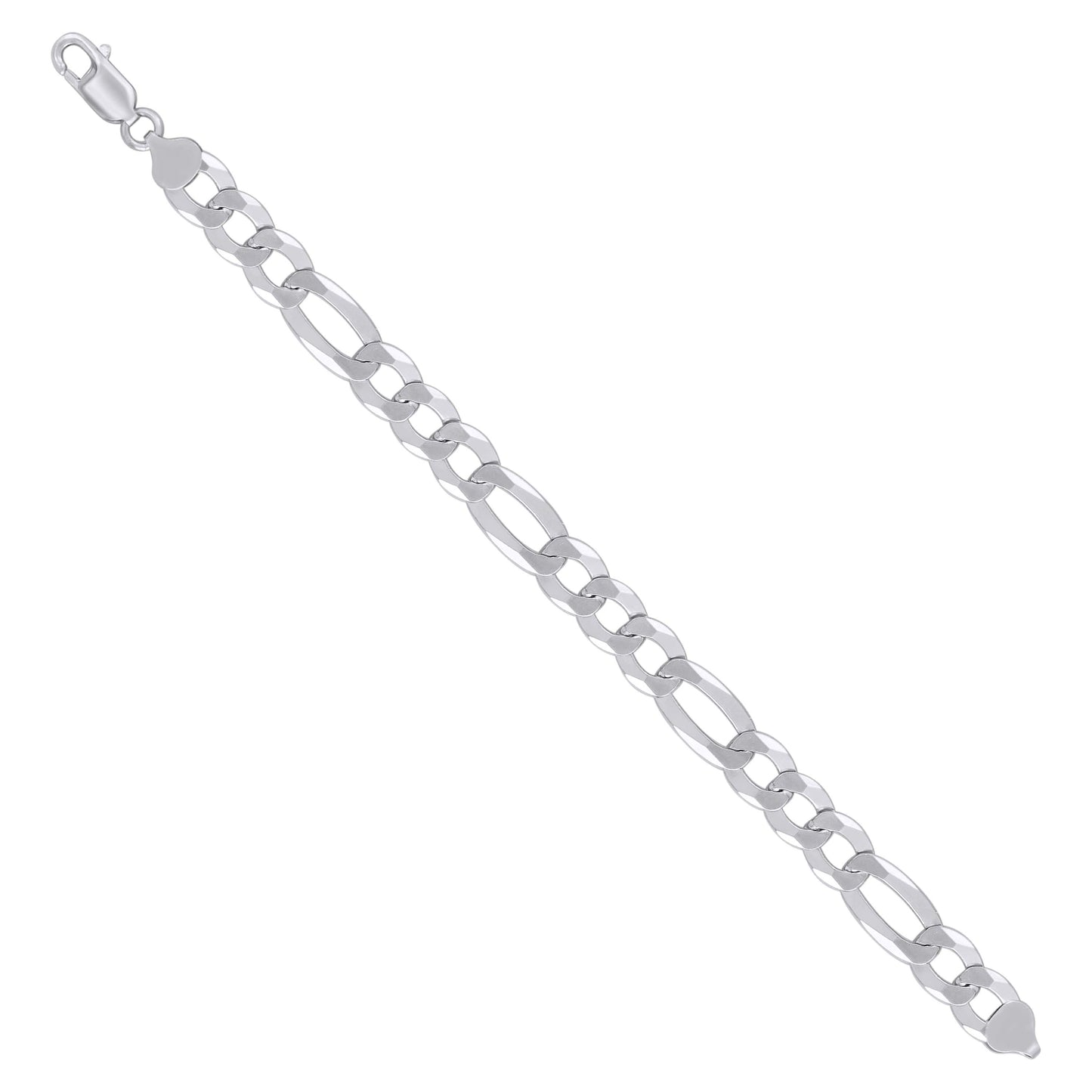 925 Silver Super Flat Figaro Chain 10mm