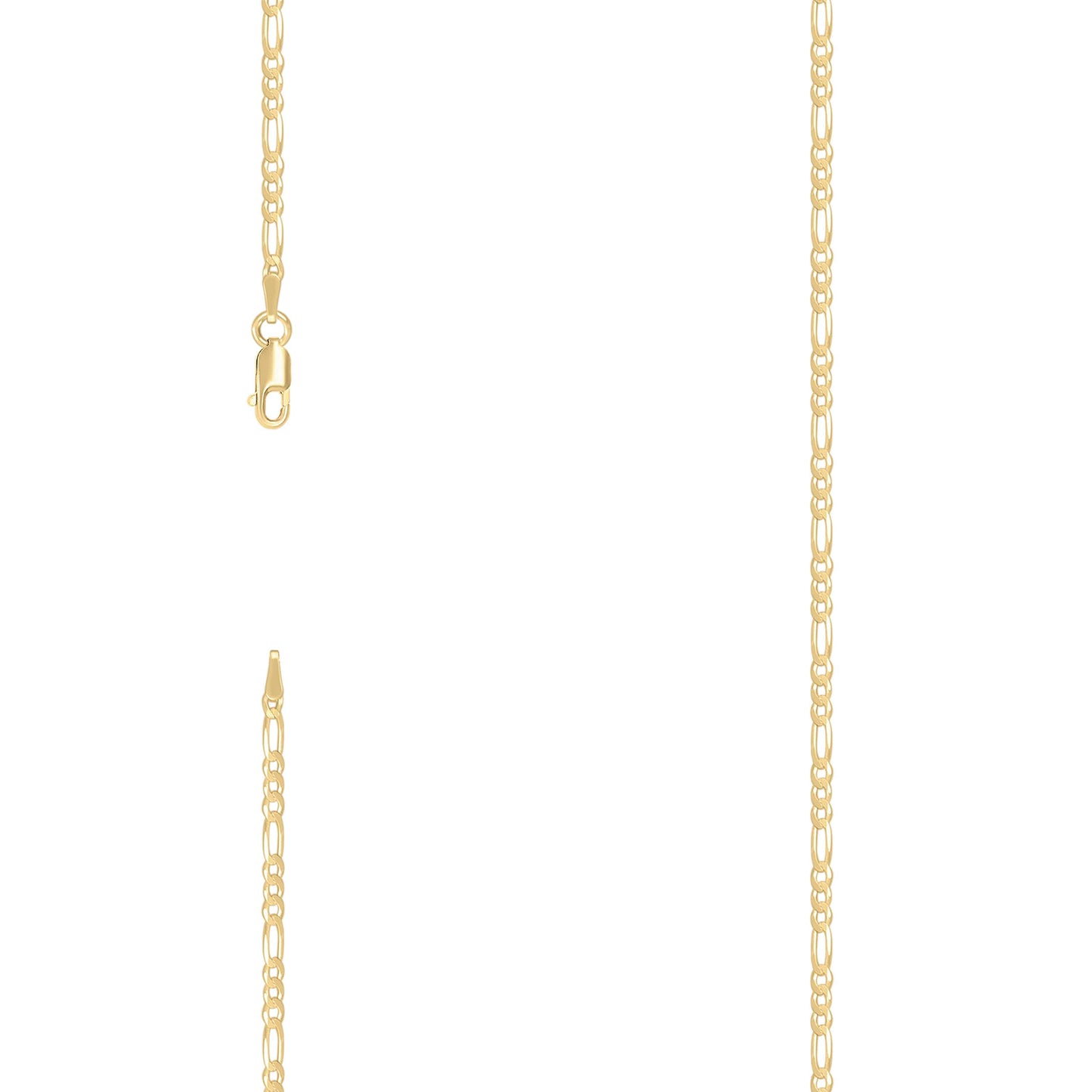 925 Silver Super Flat Figaro Chain 2.3mm