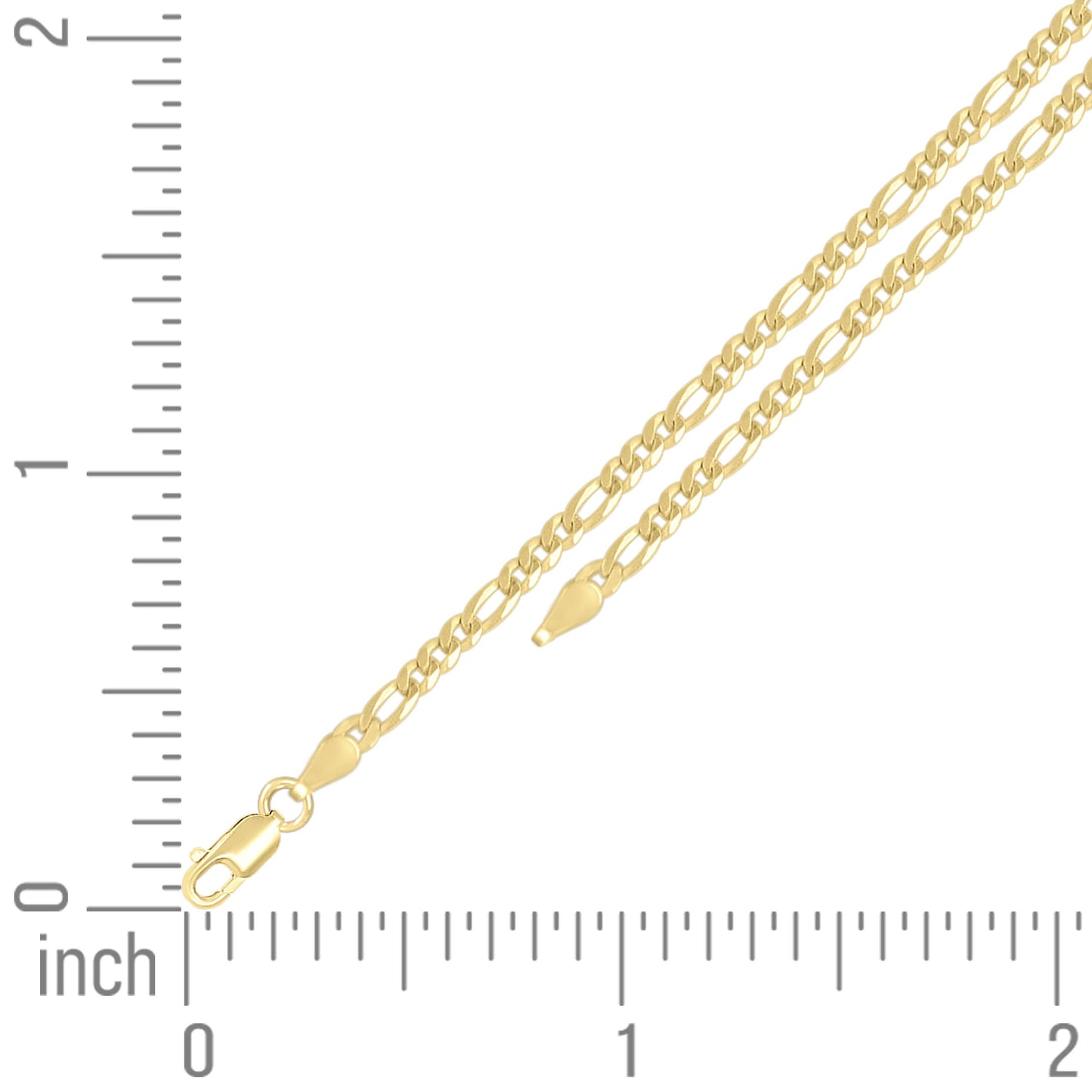 925 Silver Super Flat Figaro Chain 2.9mm