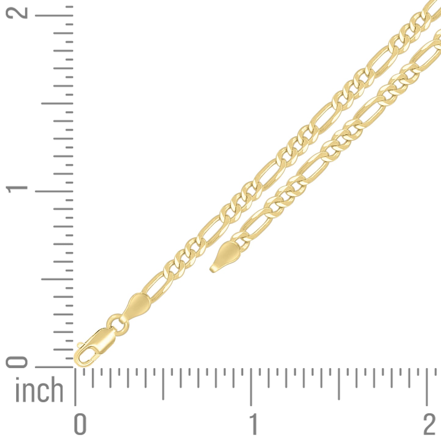 925 Silver Super Flat Figaro Chain 3.9mm