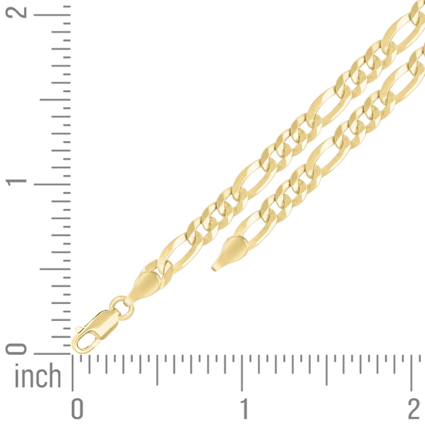 925 Silver Super Flat Figaro Chain 4.9mm