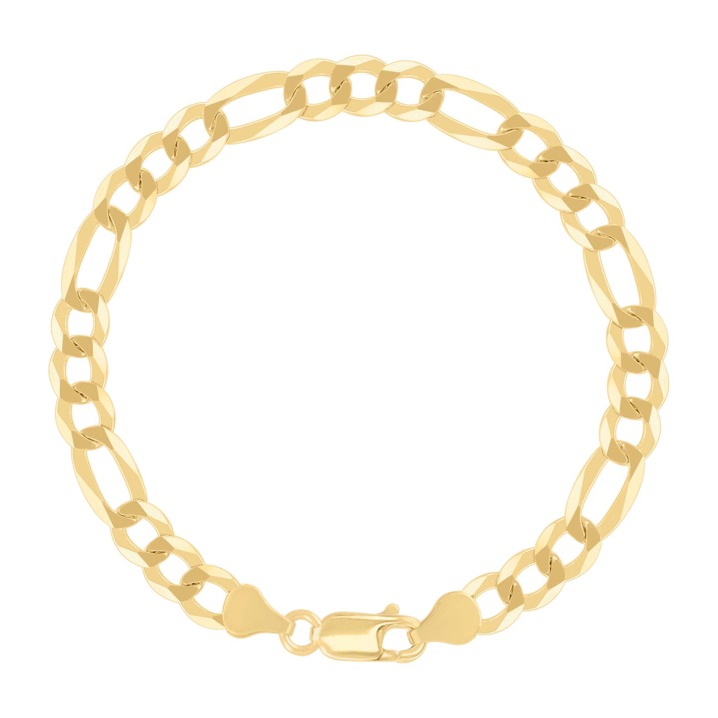 925 Silver Super Flat Figaro Chain 6.6mm