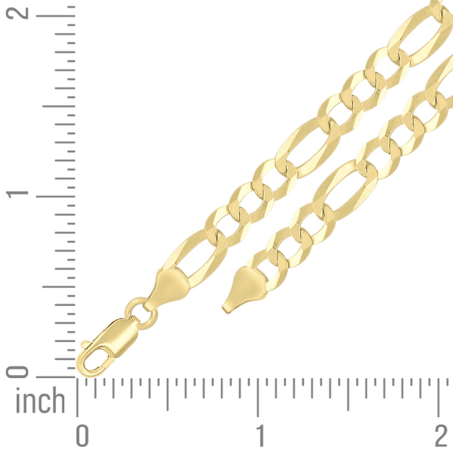925 Silver Super Flat Figaro Chain 6.6mm