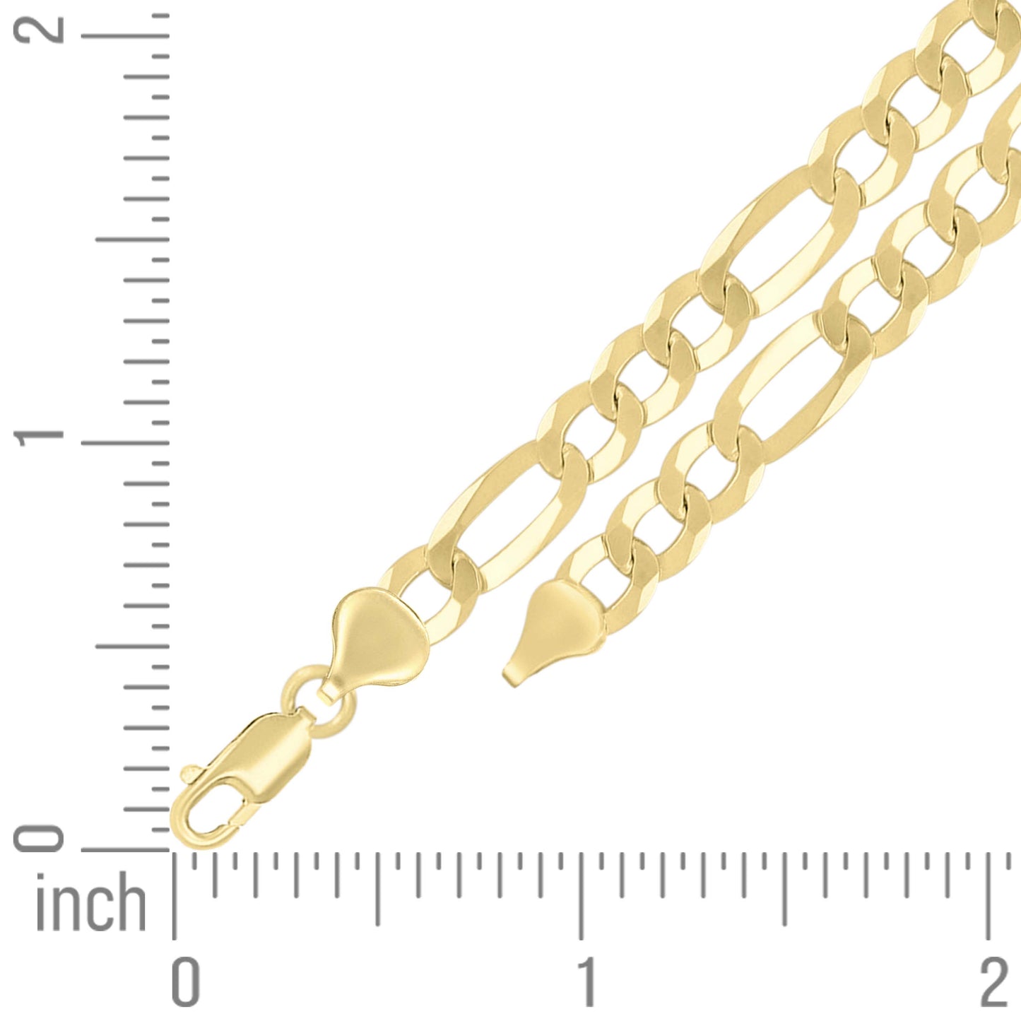 925 Silver Super Flat Figaro Chain 7.8mm