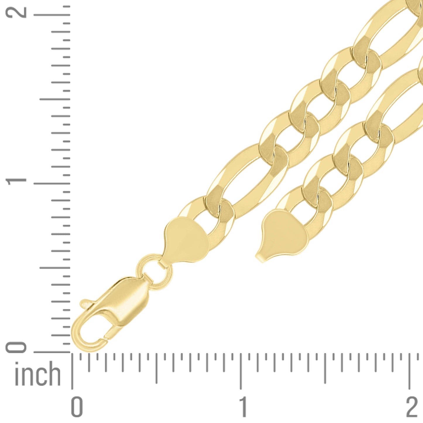 925 Silver Super Flat Figaro Chain 8.9mm