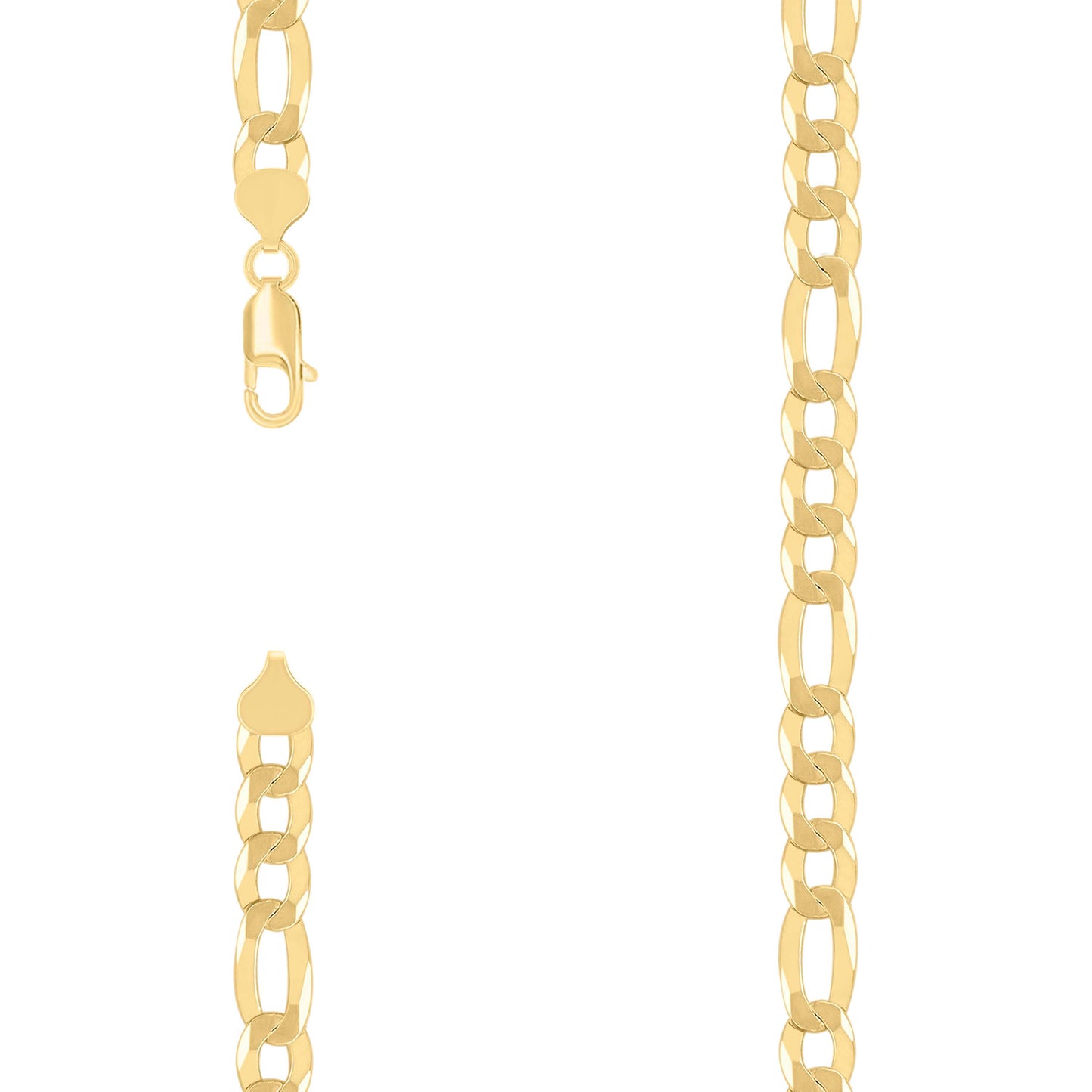 925 Silver Super Flat Figaro Chain 8.9mm