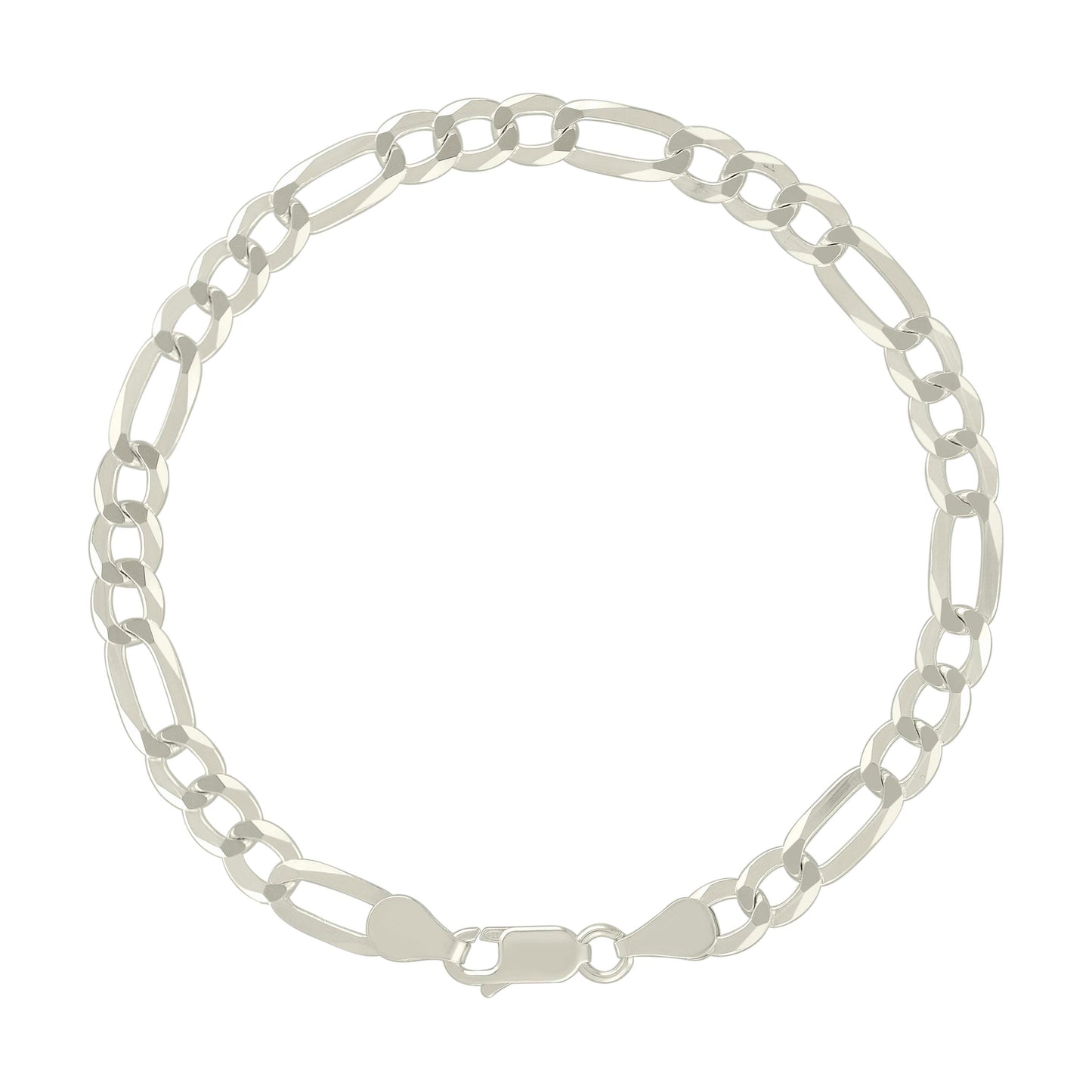 925 Silver Super Flat Figaro Chain 5.6mm