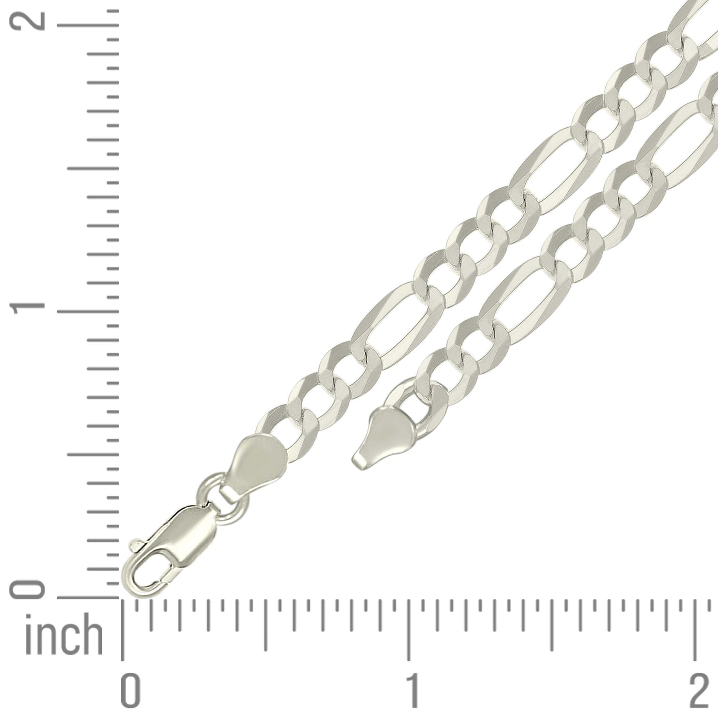 925 Silver Super Flat Figaro Chain 5.6mm