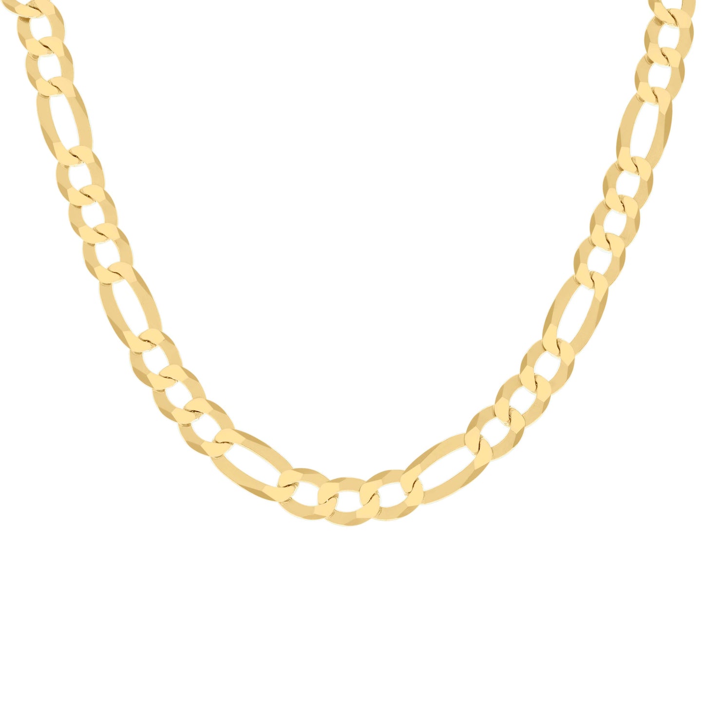 925 Silver Super Flat Figaro Chain 10mm