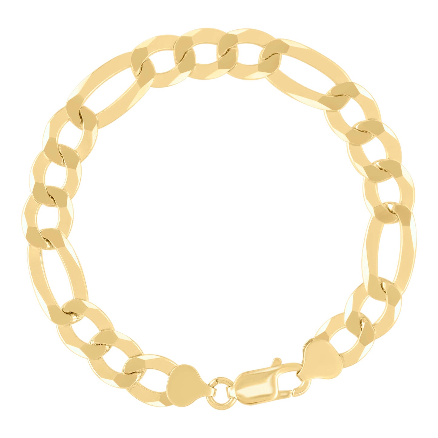 925 Silver Super Flat Figaro Chain 10mm