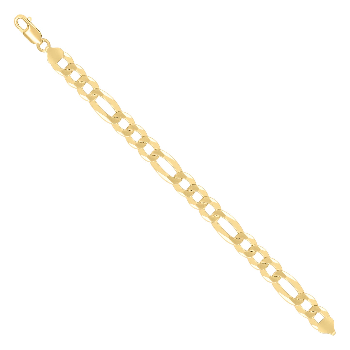 925 Silver Super Flat Figaro Chain 10mm