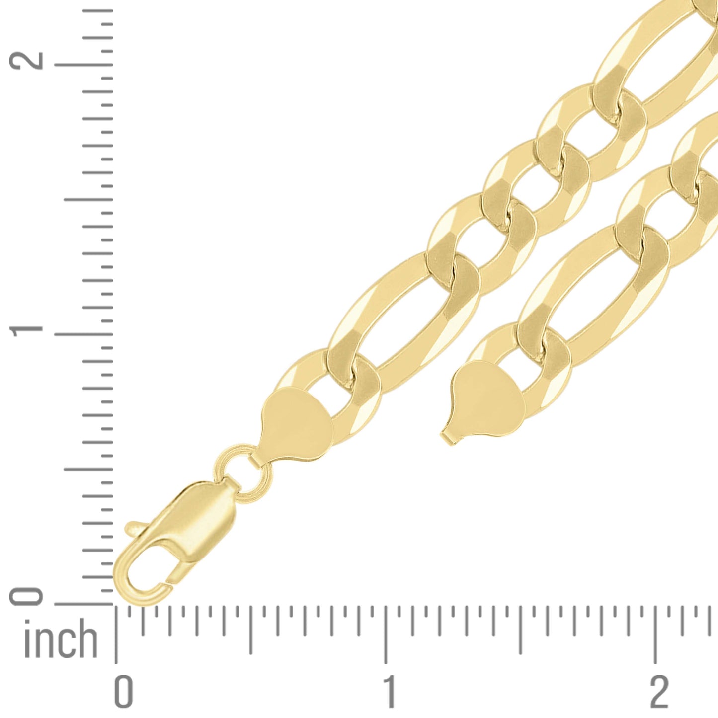 925 Silver Super Flat Figaro Chain 10mm