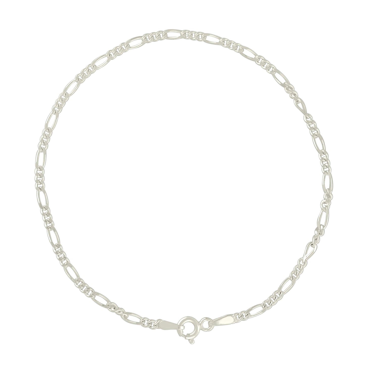 925 Silver Solid Classic Figaro 2.0mm