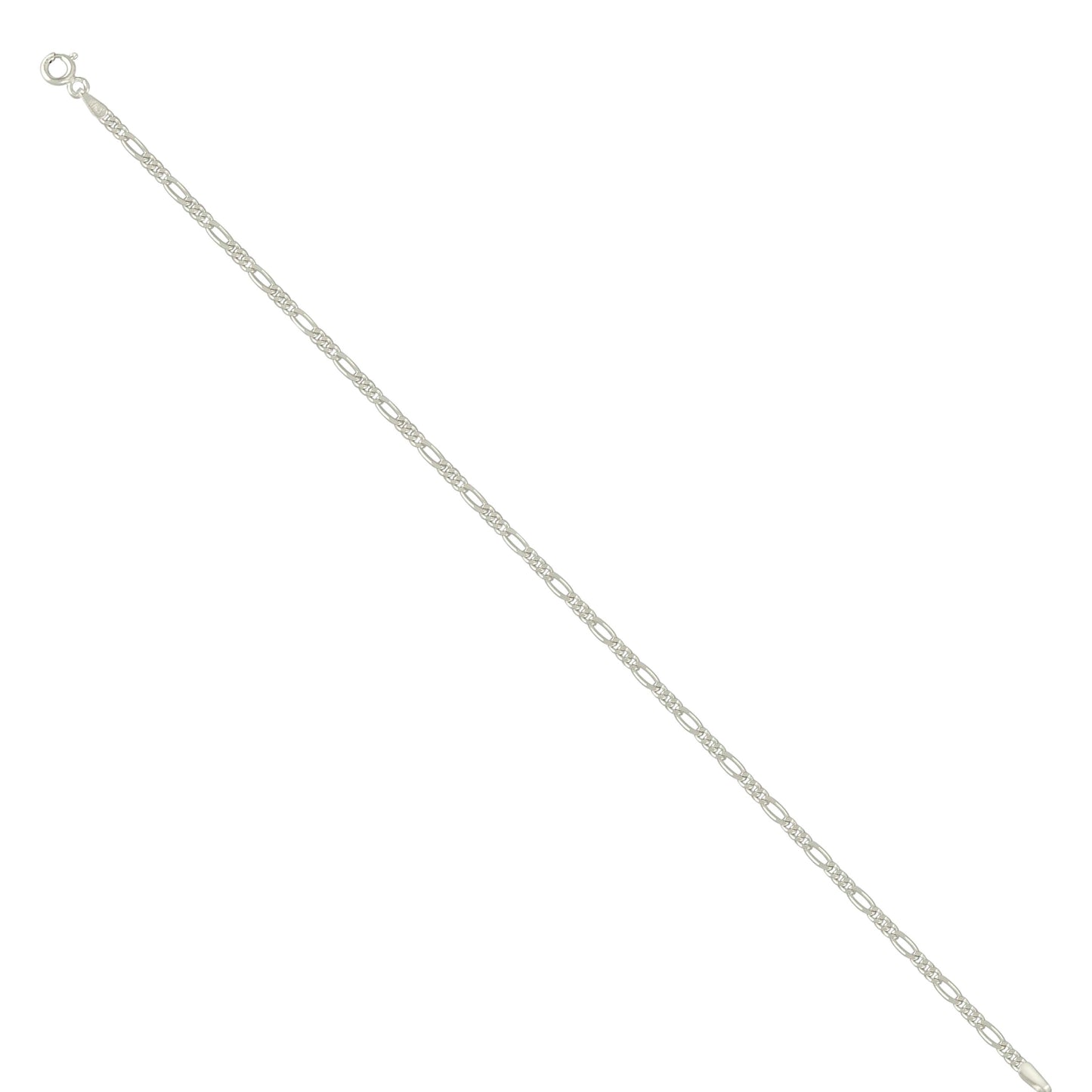 925 Silver Solid Classic Figaro 2.0mm