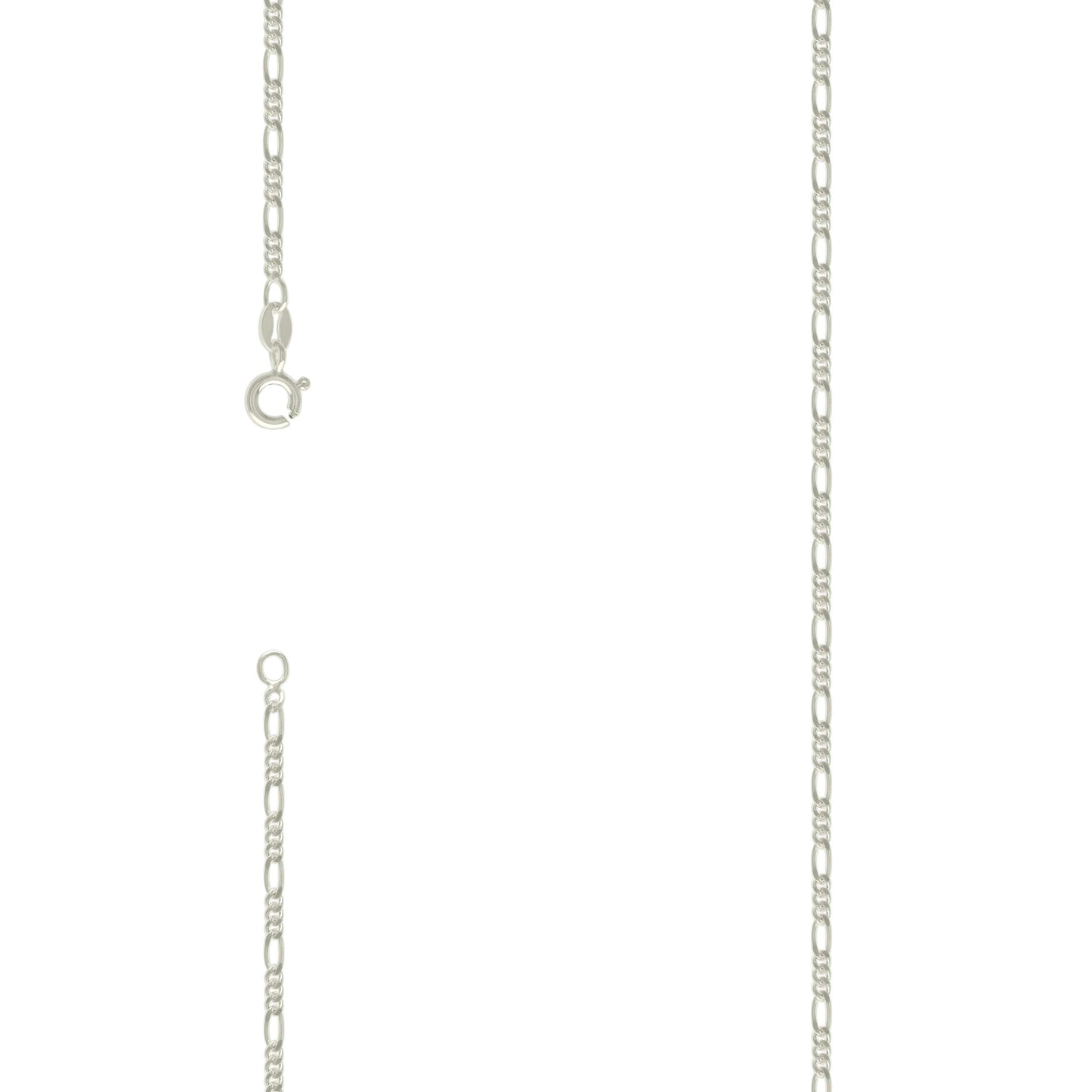 925 Silver Solid Classic Figaro 2.0mm