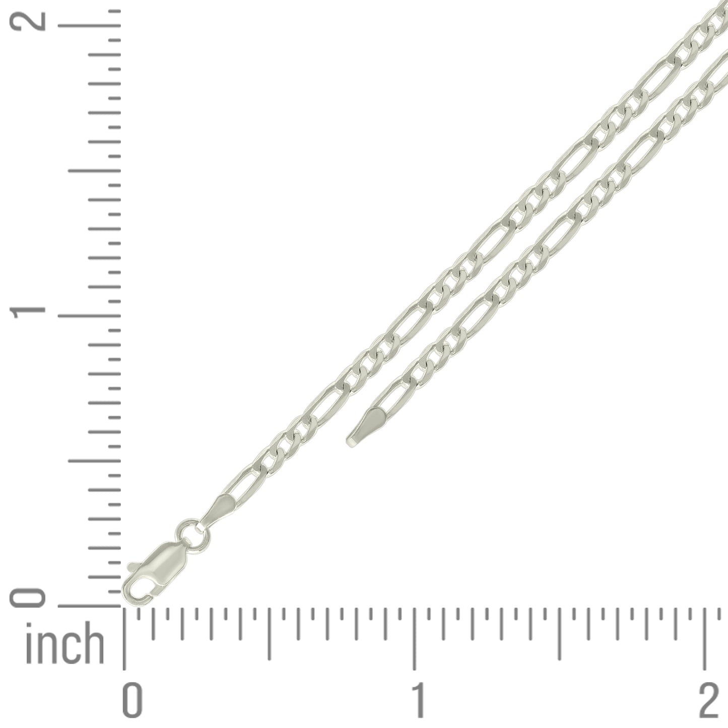 925 Silver Solid Classic Figaro 3.0mm