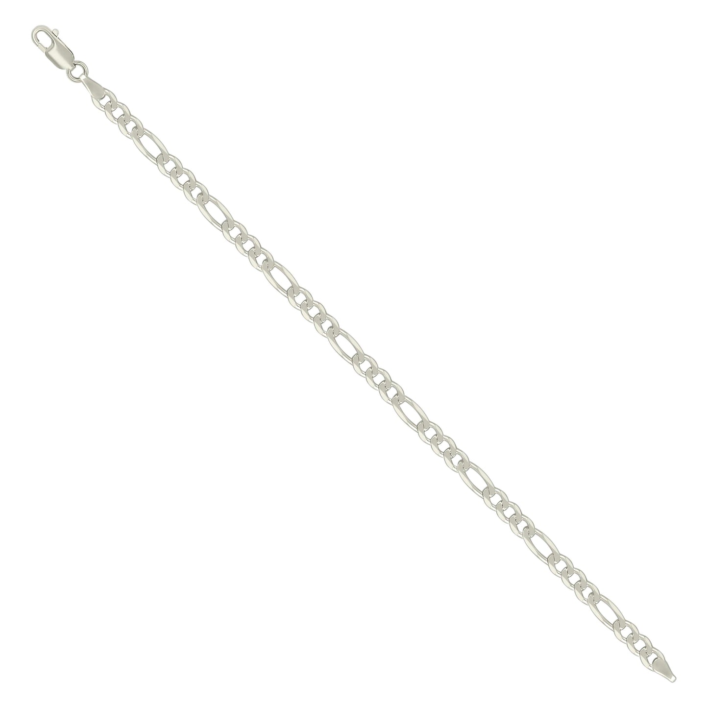 925 Silver Solid Classic Figaro 5.0mm