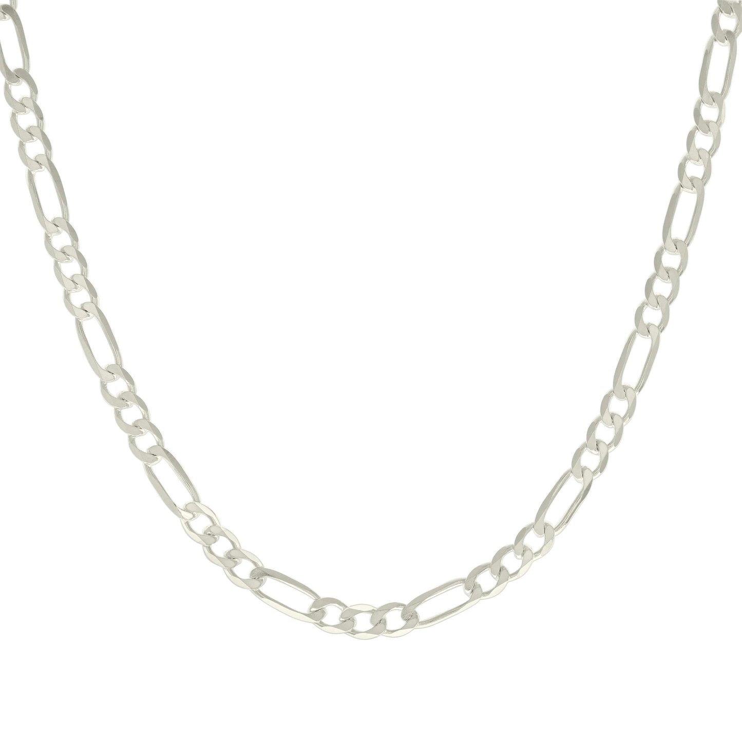 925 Silver Solid Classic Figaro 6.0mm