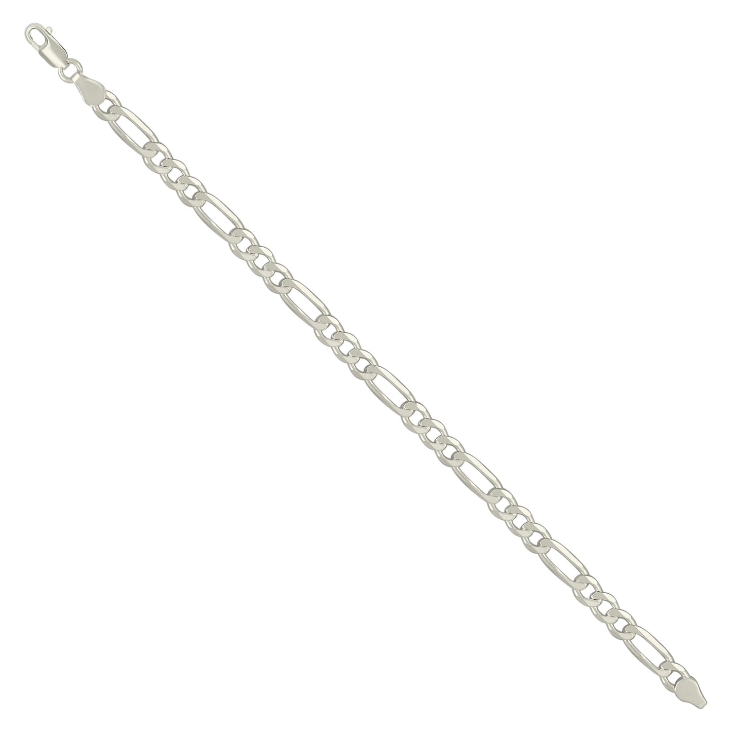 925 Silver Solid Classic Figaro 6.0mm