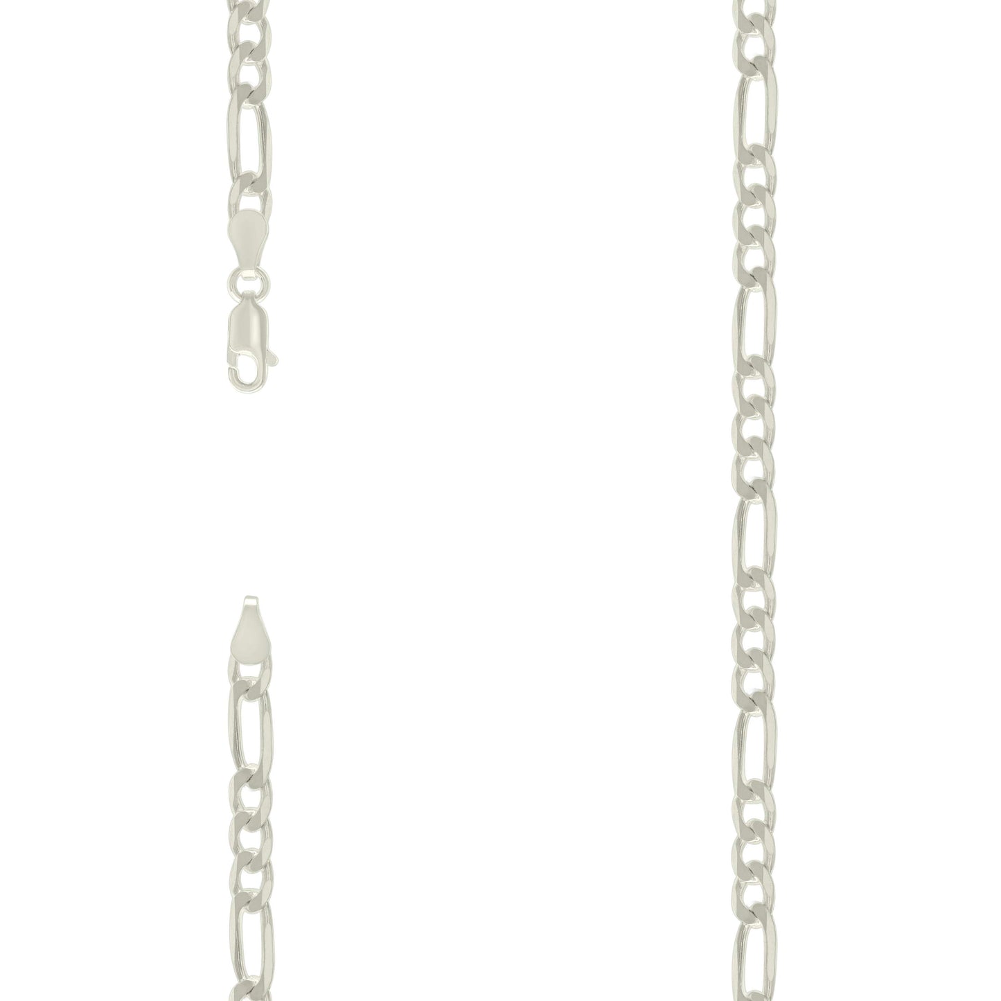 925 Silver Solid Classic Figaro 6.0mm