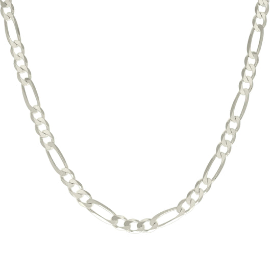 925 Silver Solid Classic Figaro 7.0mm