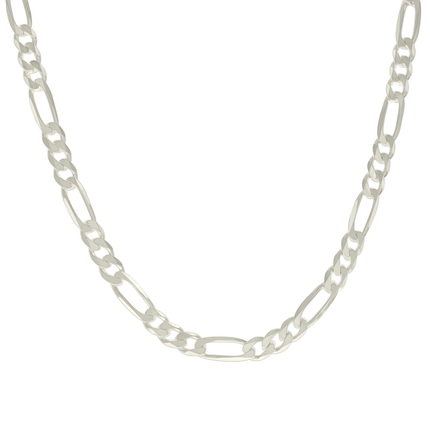 925 Silver Solid Classic Figaro 8.0mm