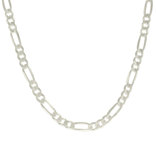 925 Silver Solid Classic Figaro 8.0mm