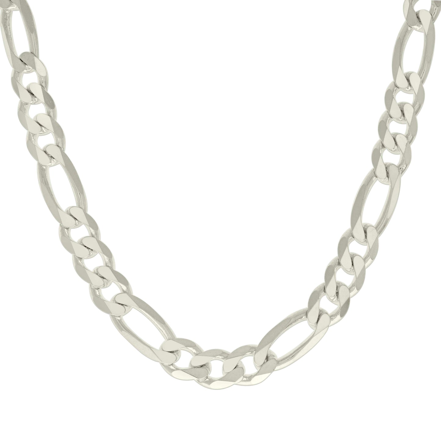 925 Silver Solid Classic Figaro 11.0mm
