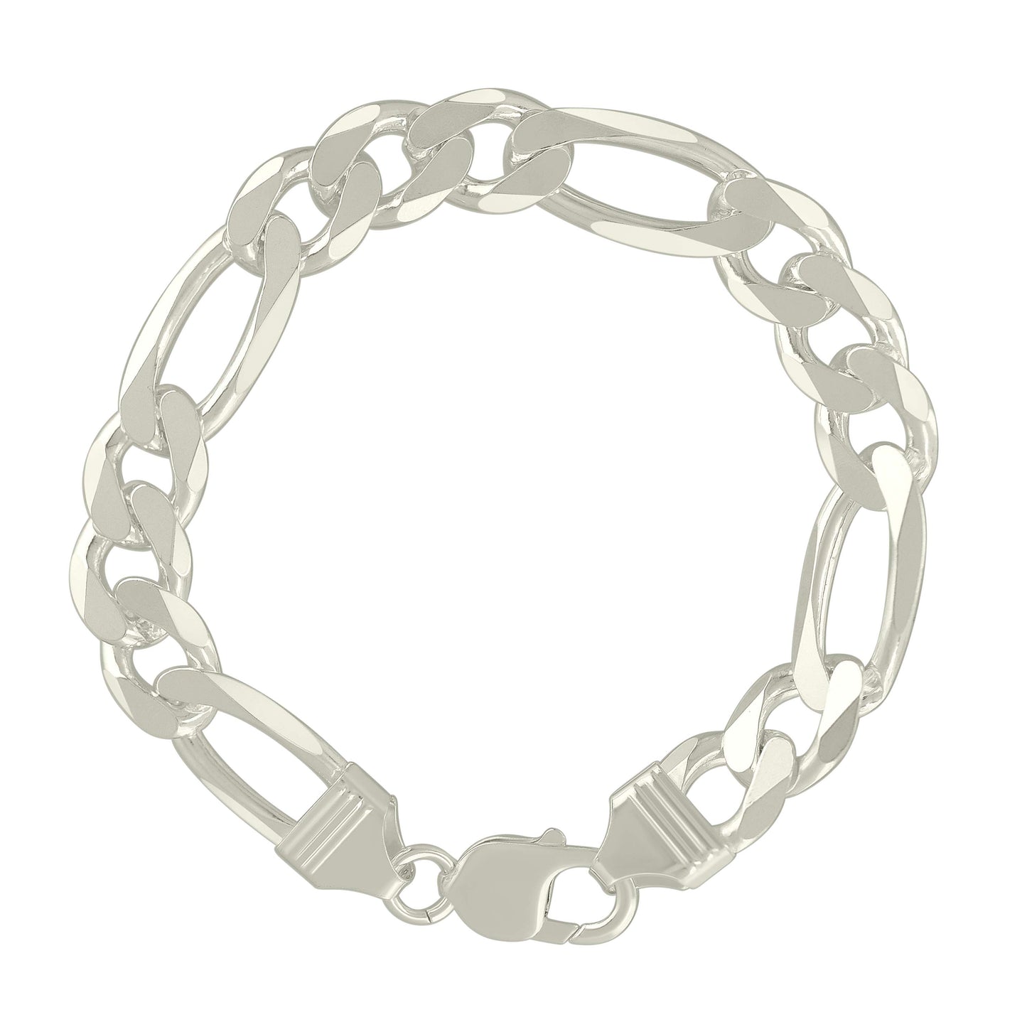 925 Silver Solid Classic Figaro 11.0mm