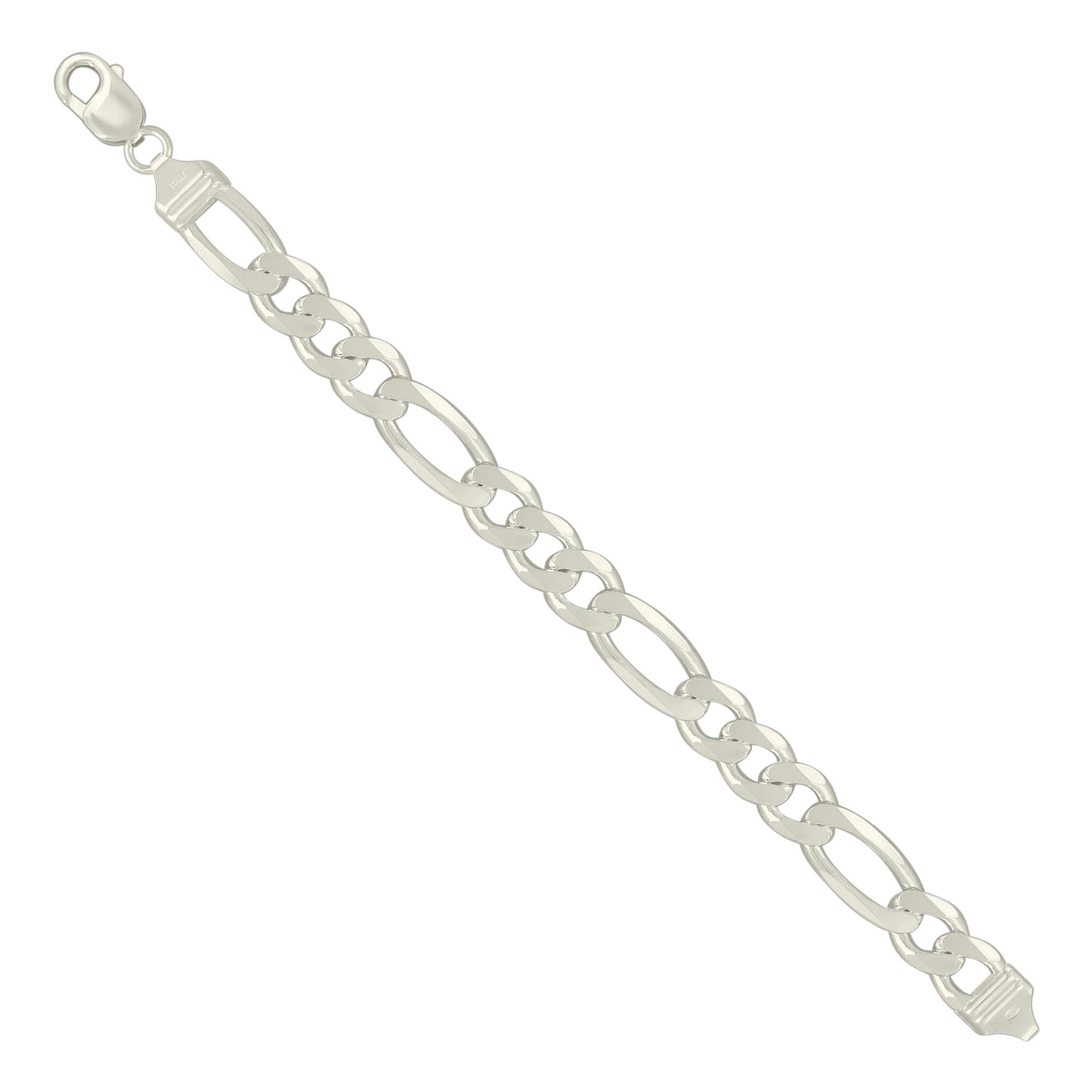 925 Silver Solid Classic Figaro 11.0mm