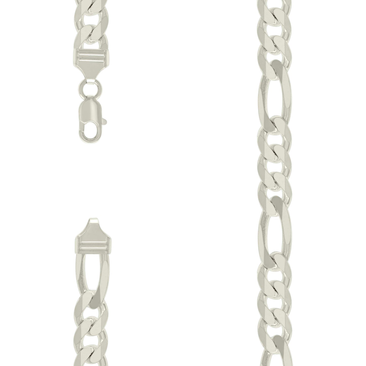 925 Silver Solid Classic Figaro 11.0mm
