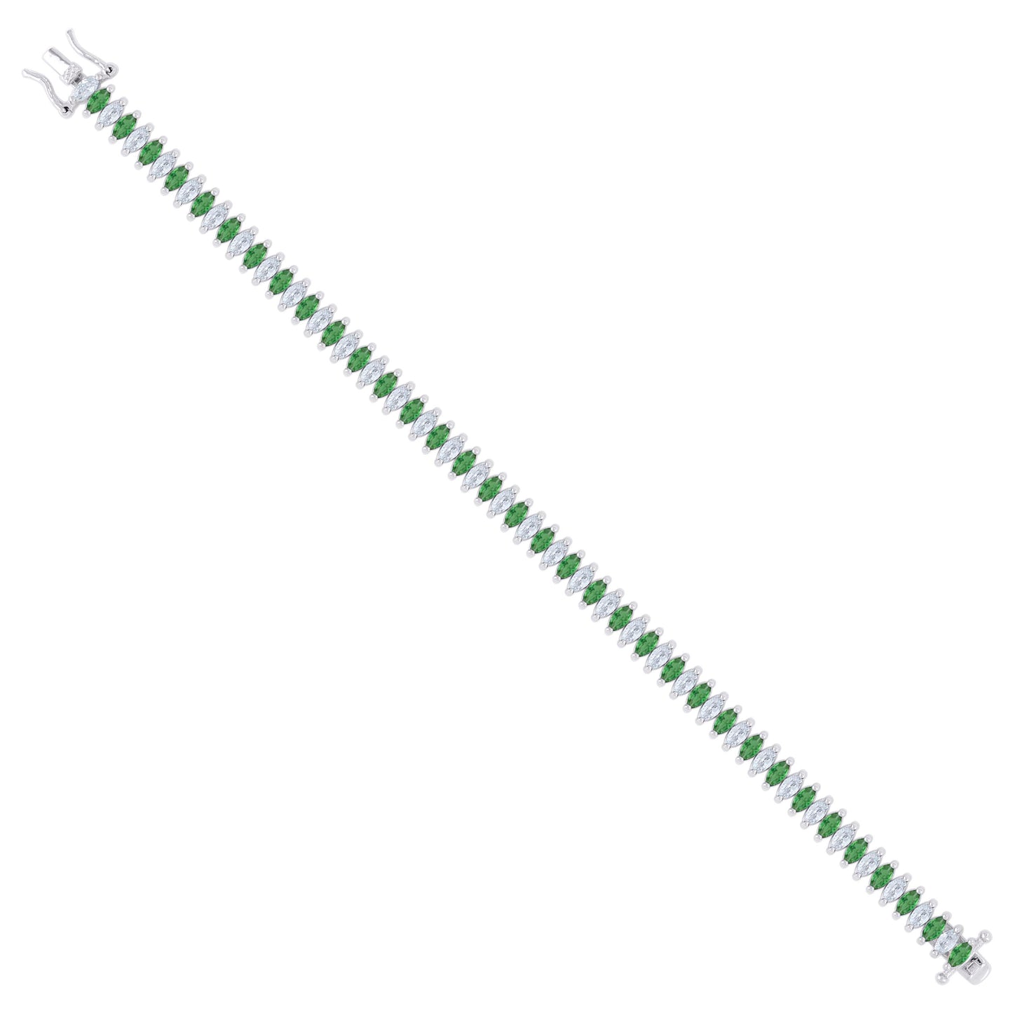 925 Sterling Silver Cz Bracelet 7 Inches