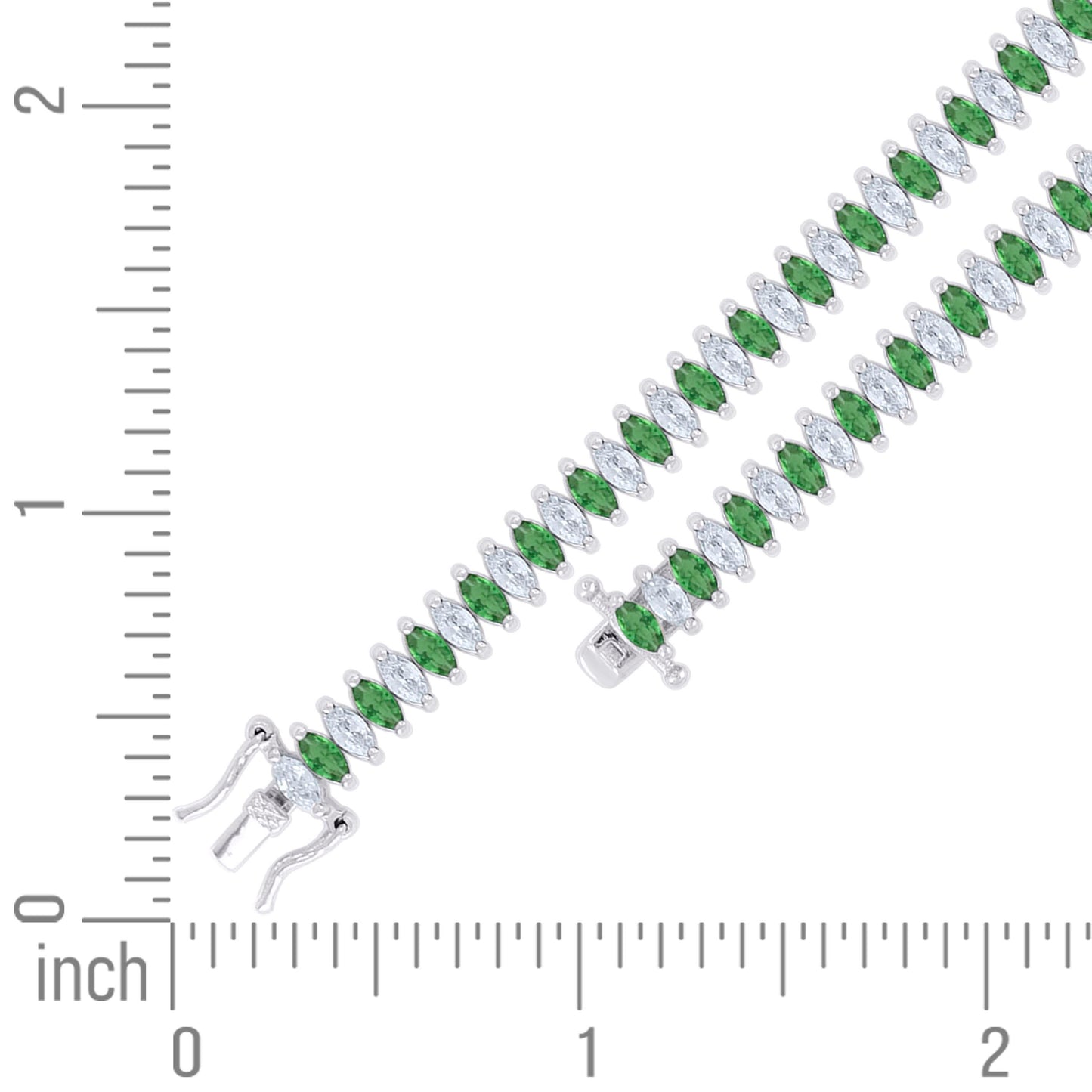 925 Sterling Silver Cz Bracelet 7 Inches