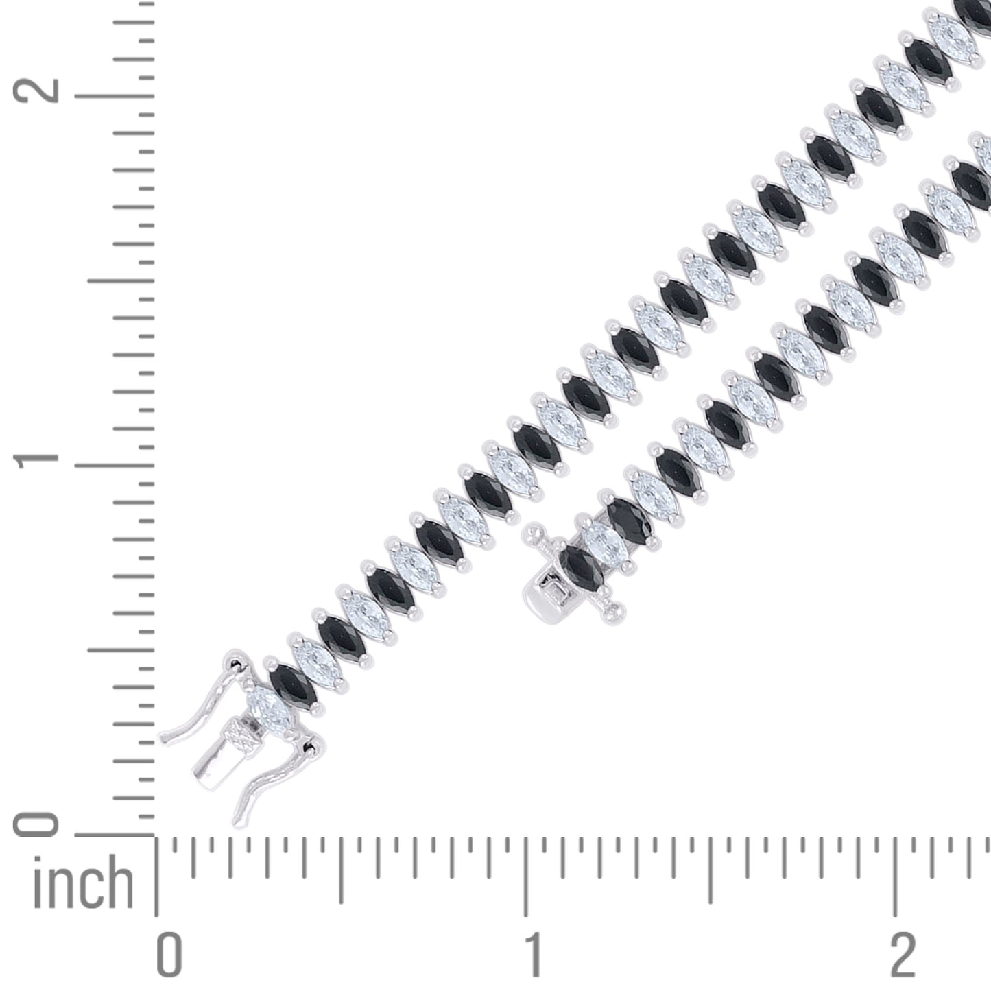 925 Sterling Silver Cz Bracelet 7 Inches