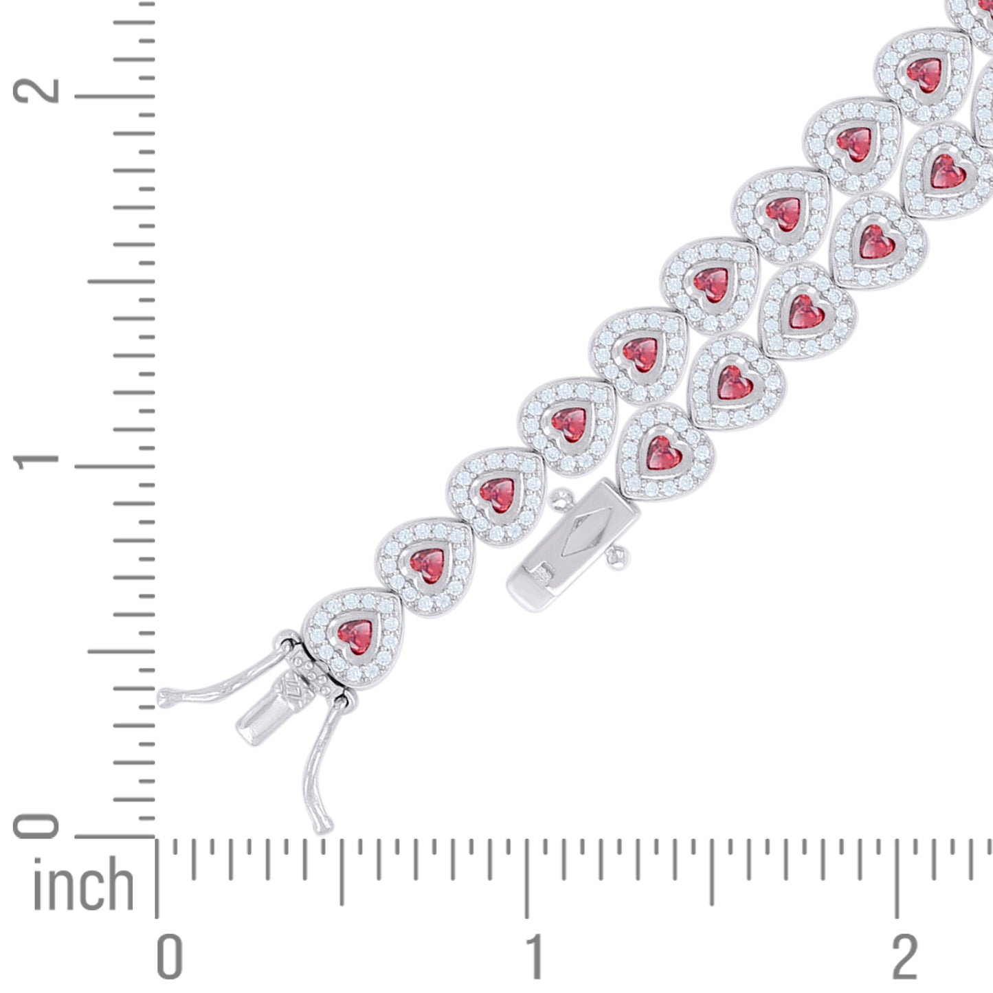 925 Sterling Silver Cz Bracelet 7 Inches