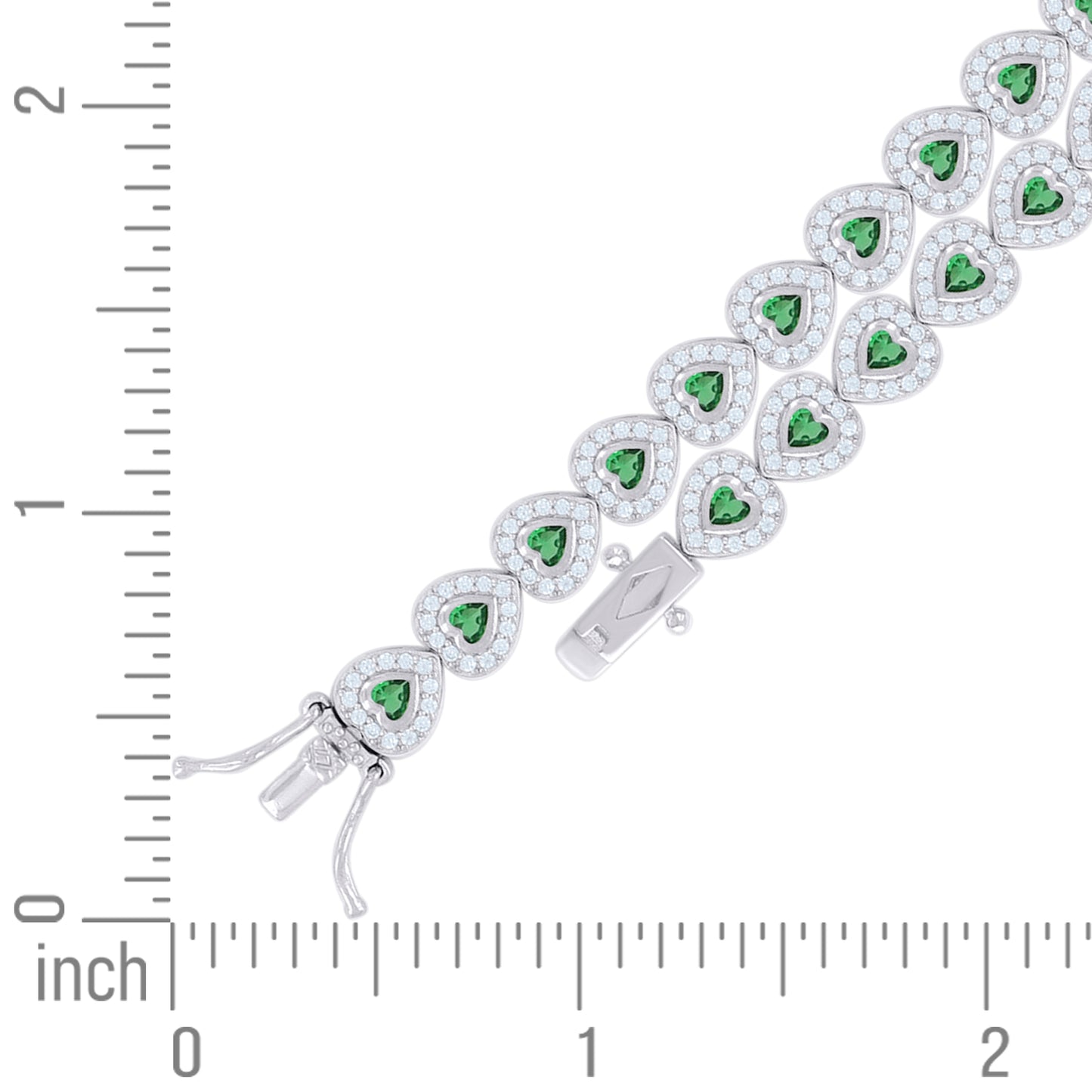 925 Sterling Silver Cz Bracelet 7 Inches